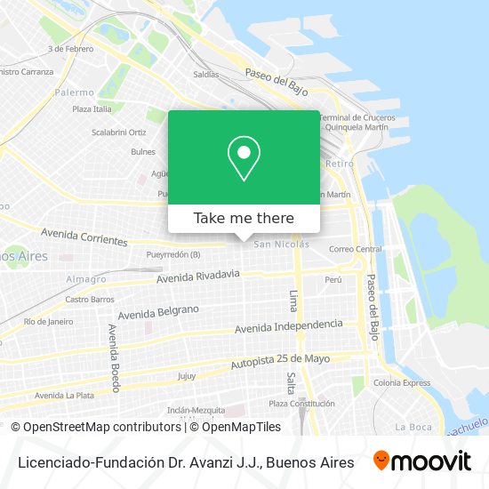 Mapa de Licenciado-Fundación Dr. Avanzi J.J.