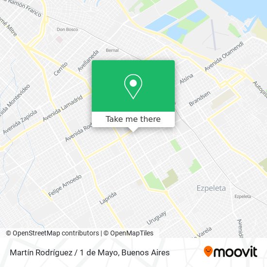 Martín Rodríguez / 1 de Mayo map