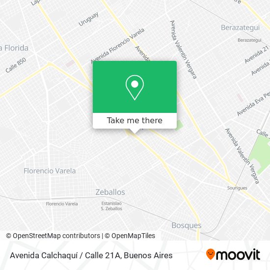 Avenida Calchaquí / Calle 21A map