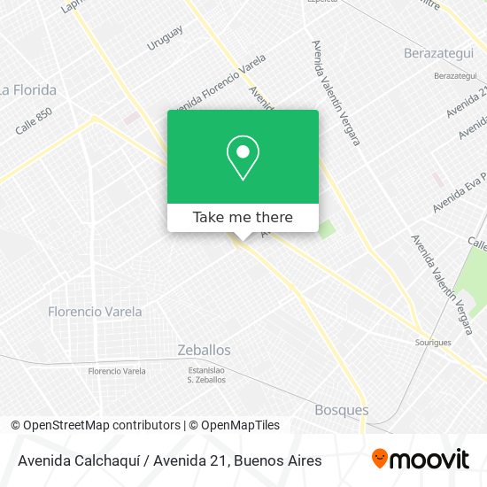 Avenida Calchaquí / Avenida 21 map