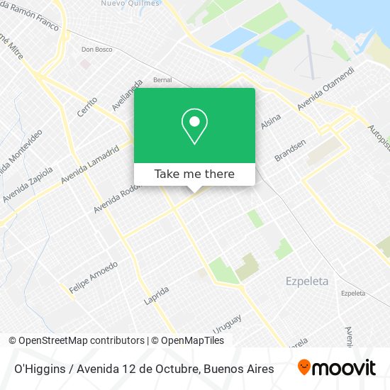Mapa de O'Higgins / Avenida 12 de Octubre