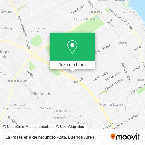 Mapa de La Pastelería de Mauricio Asta