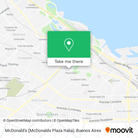 Mapa de McDonald's (McDonalds Plaza Italia)