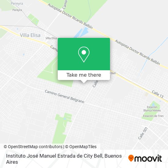 Instituto José Manuel Estrada de City Bell map