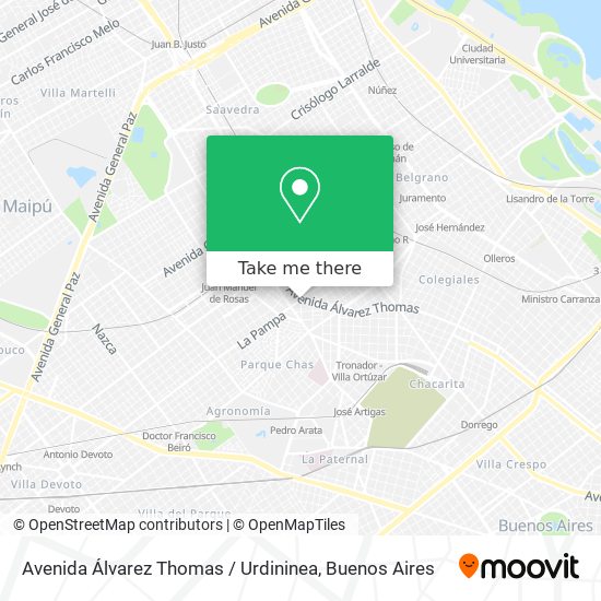 Mapa de Avenida Álvarez Thomas / Urdininea