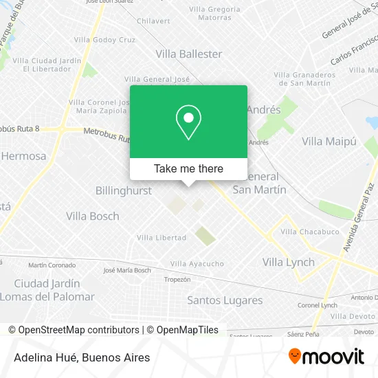 Adelina Hué map