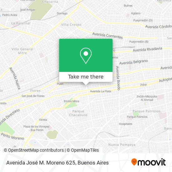 Avenida José M. Moreno 625 map