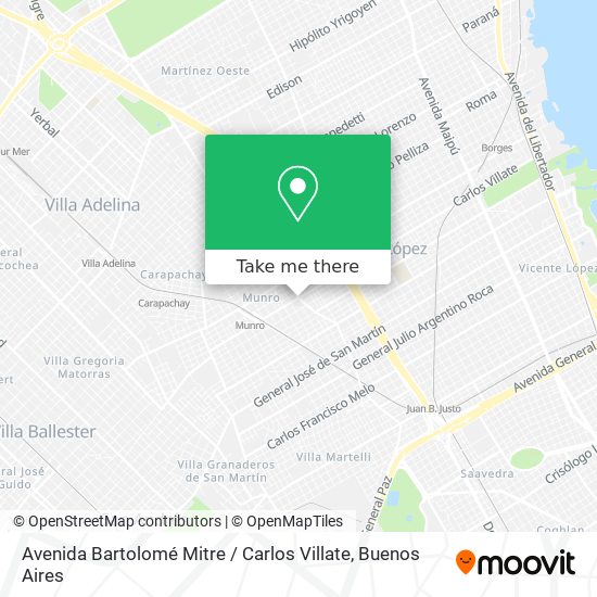 Avenida Bartolomé Mitre / Carlos Villate map