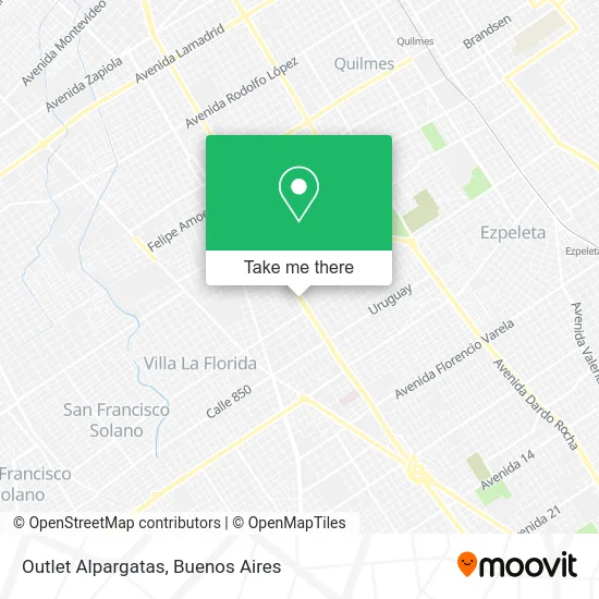 Outlet Alpargatas map