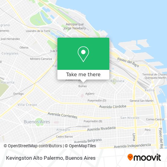 Kevingston Alto Palermo map