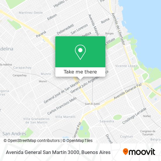 Avenida General San Martín 3000 map