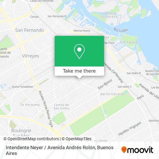 Mapa de Intendente Neyer / Avenida Andrés Rolón