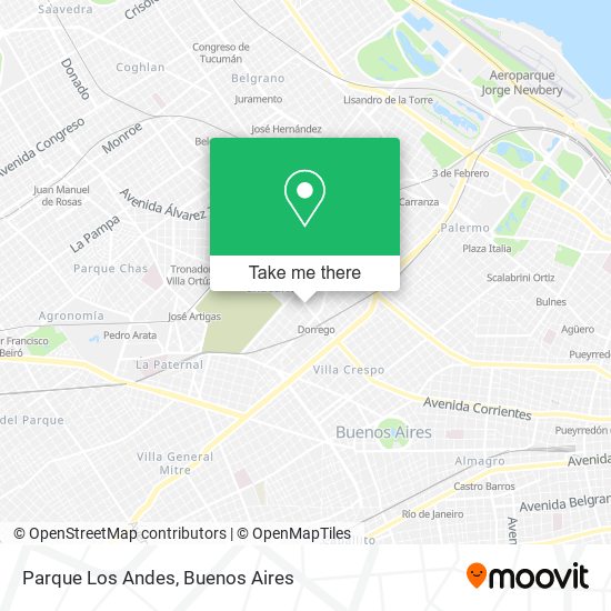 Parque Los Andes map