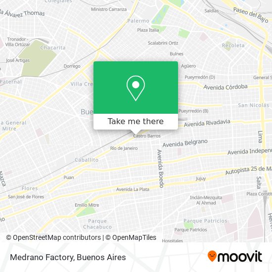 Mapa de Medrano Factory