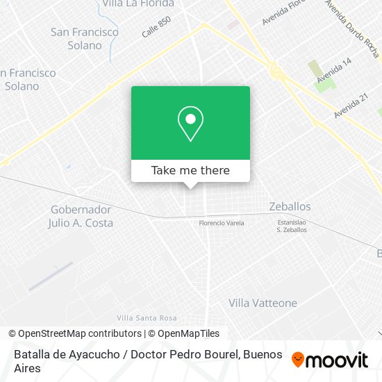 Batalla de Ayacucho / Doctor Pedro Bourel map