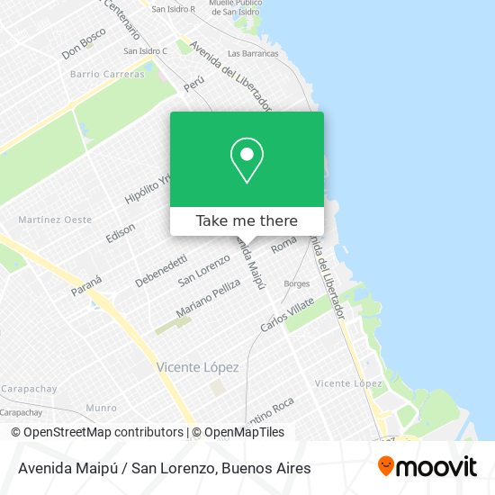 Mapa de Avenida Maipú / San Lorenzo