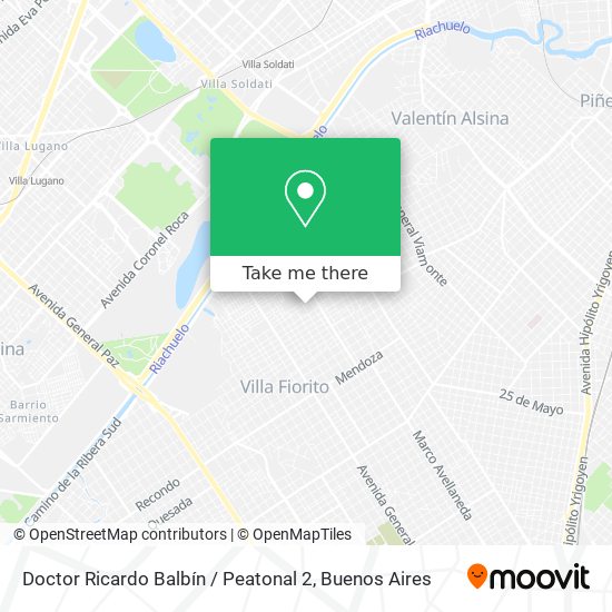 Mapa de Doctor Ricardo Balbín / Peatonal 2