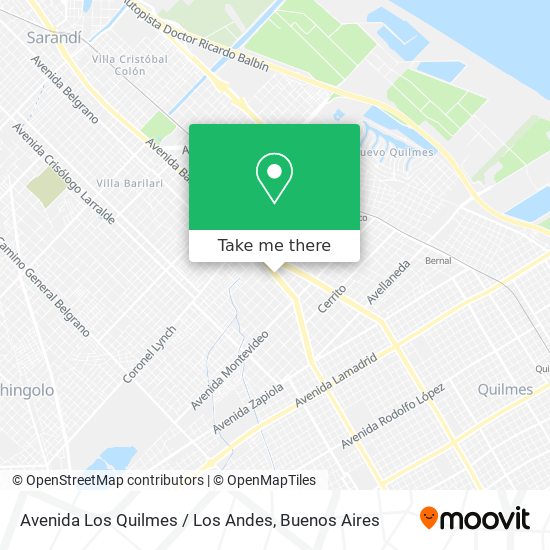 Avenida Los Quilmes / Los Andes map