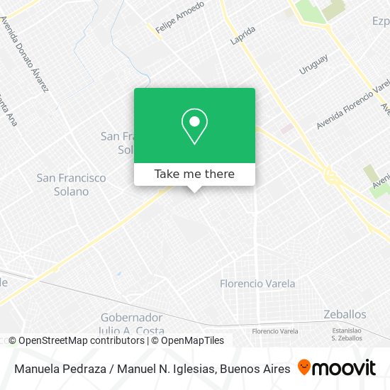 Manuela Pedraza / Manuel N. Iglesias map