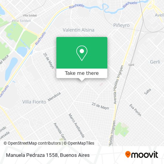 Manuela Pedraza 1558 map