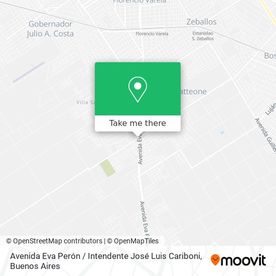 Avenida Eva Perón / Intendente José Luis Cariboni map