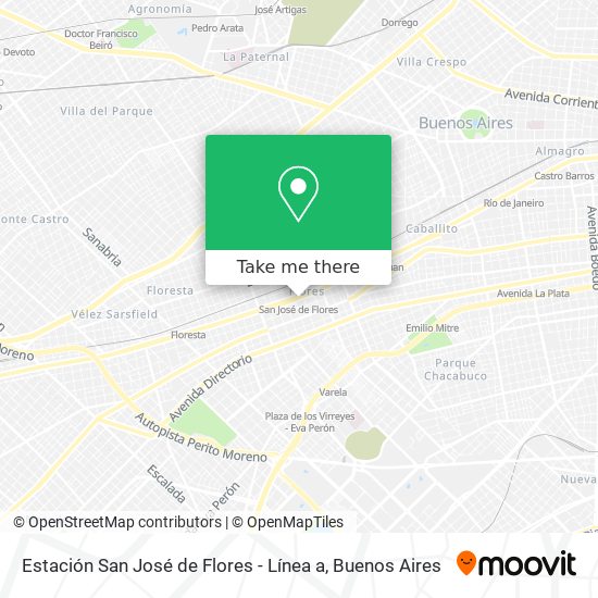 Estación San José de Flores - Línea a map