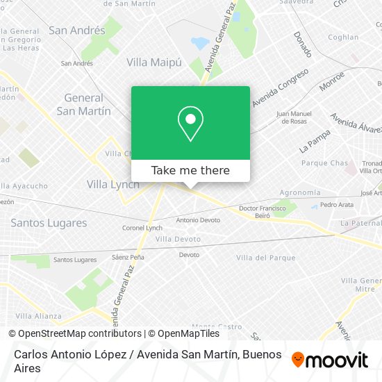 Carlos Antonio López / Avenida San Martín map