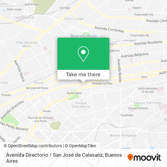 Avenida Directorio / San José de Calasanz map