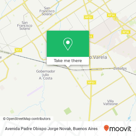 Avenida Padre Obispo Jorge Novak map