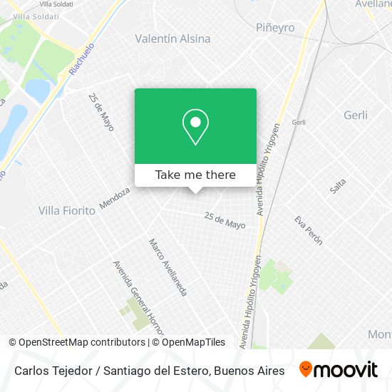 Mapa de Carlos Tejedor / Santiago del Estero