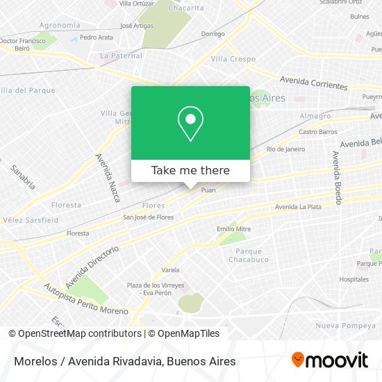 Morelos / Avenida Rivadavia map