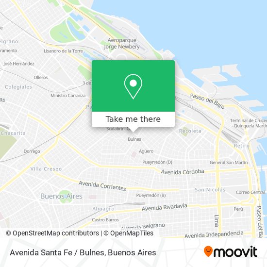 Avenida Santa Fe / Bulnes map