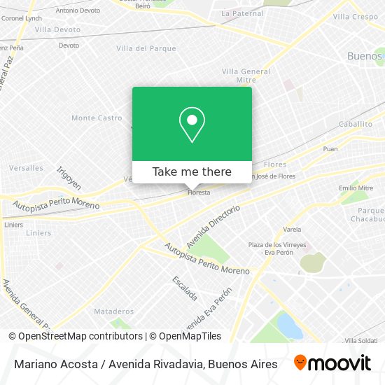 Mariano Acosta / Avenida Rivadavia map