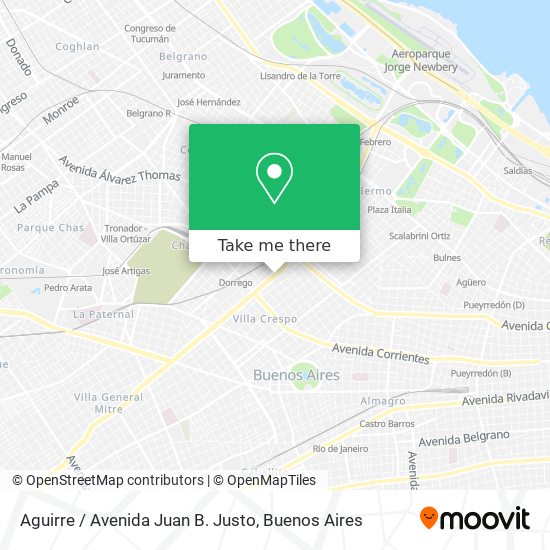 Mapa de Aguirre / Avenida Juan B. Justo