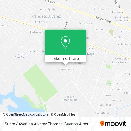 Mapa de Sucre / Avenida Álvarez Thomas