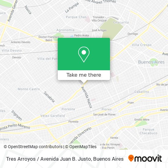 Tres Arroyos / Avenida Juan B. Justo map