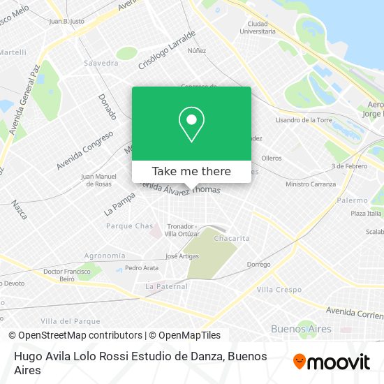 Mapa de Hugo Avila Lolo Rossi Estudio de Danza