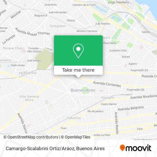 Camargo-Scalabrini Ortiz/Aráoz map
