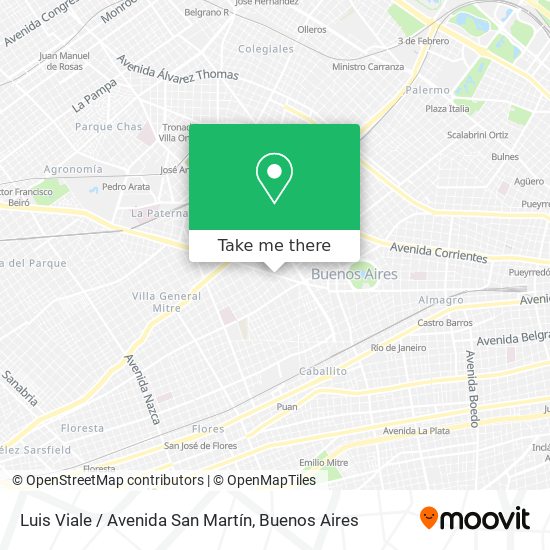 Luis Viale / Avenida San Martín map
