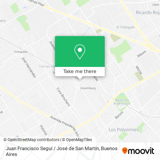 Juan Francisco Seguí / José de San Martín map