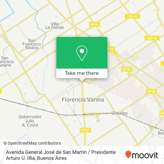 Avenida General José de San Martín / Presidente Arturo U. Illia map