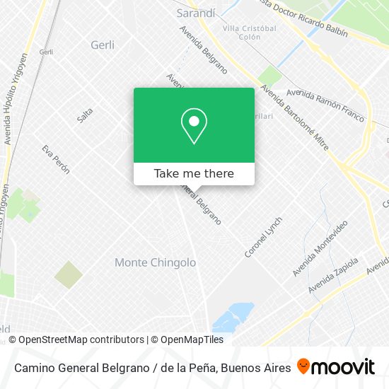 Camino General Belgrano / de la Peña map
