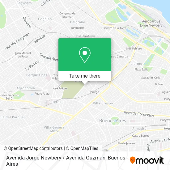 Mapa de Avenida Jorge Newbery / Avenida Guzmán