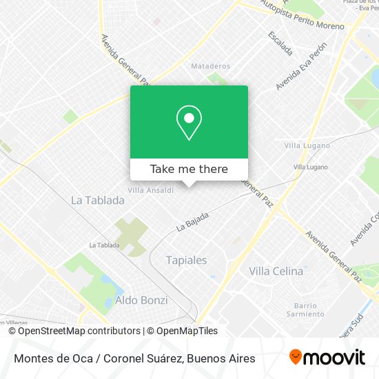 Montes de Oca / Coronel Suárez map
