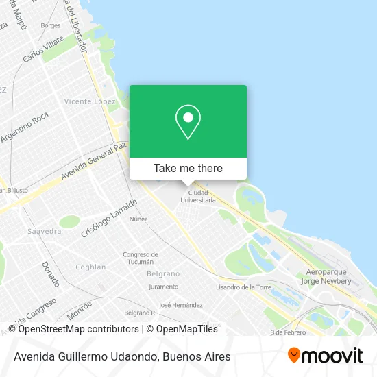 Mapa de Avenida Guillermo Udaondo