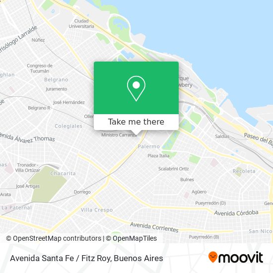 Avenida Santa Fe / Fitz Roy map
