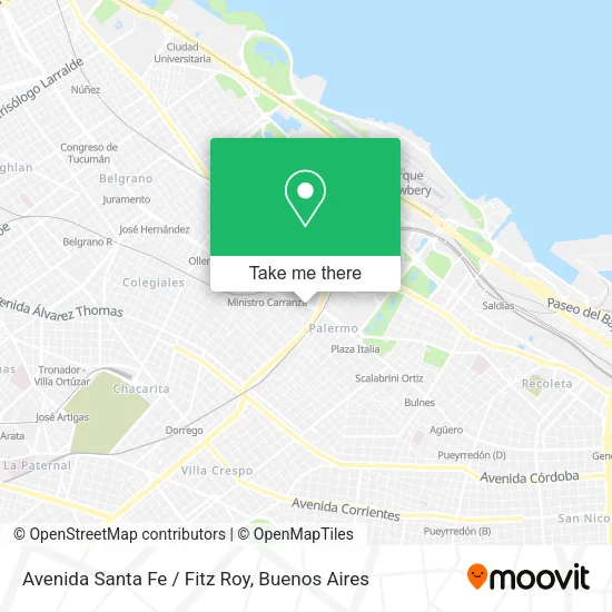 Mapa de Avenida Santa Fe / Fitz Roy