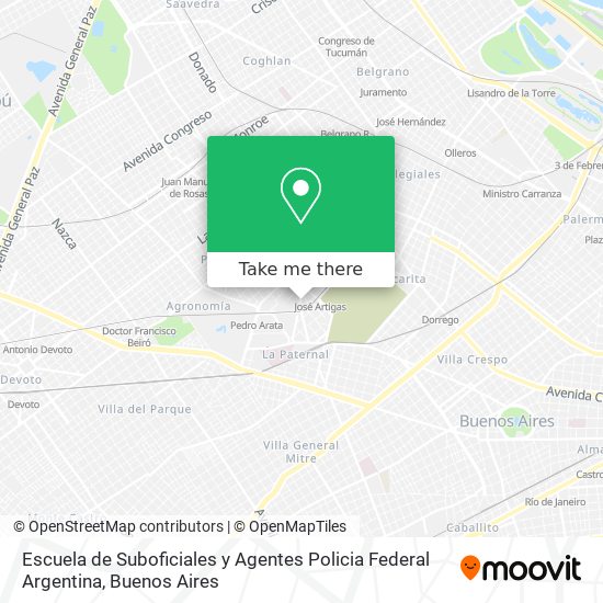 Escuela de Suboficiales y Agentes Policia Federal Argentina map