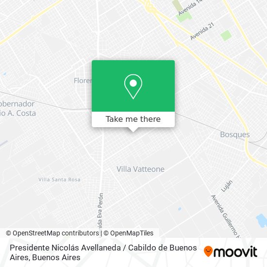 Mapa de Presidente Nicolás Avellaneda / Cabildo de Buenos Aires