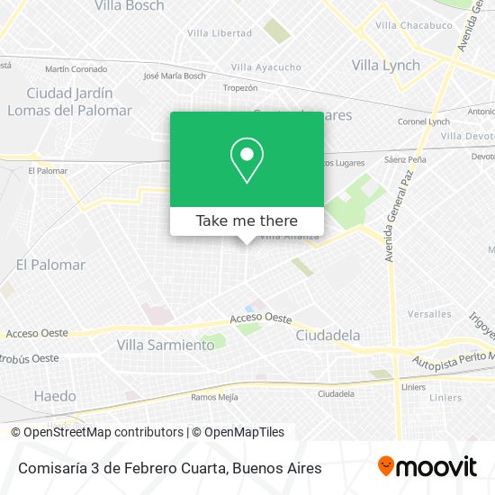 Comisaría 3 de Febrero Cuarta map